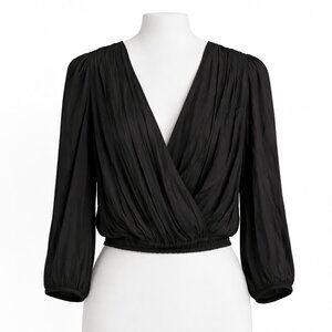 Zadig & Voltaire Black Draped Blouse – Effortless Parisian Chic